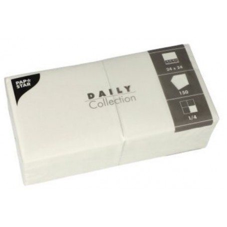 PAPSTAR Serviette cocktail, 240 x 240 mm, 3 couches, crme