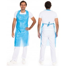 HYGONORM Tablier LDPE usage unique, bouchard, bleu