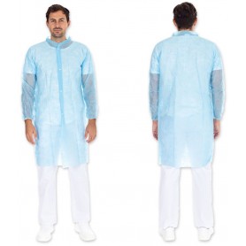 HYGONORM Blouse visiteur Light avec boutons pression, blanc,