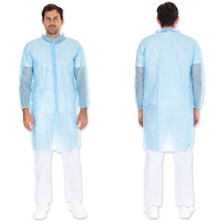 HYGONORM Blouse visiteur Light avec boutons pression, blanc,