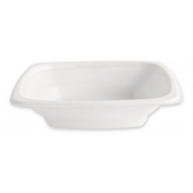 NATURE Star Plat en canne sucre, carr, 400 ml, blanc