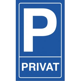 EXACOMPTA Hinweisschild \"Privatparkplatz\", blau/weiá