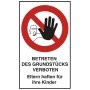 EXACOMPTA Hinweisschild \"Privatparkplatz\", blau/weiá