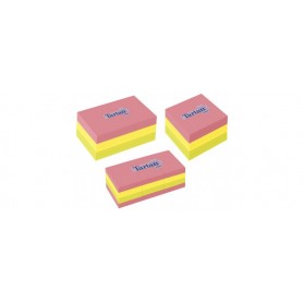 Tartan Bloc-notes repositionnable, 76 x 76 mm, assorti fluo