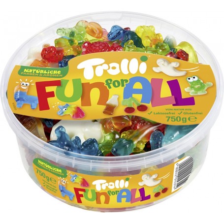 Trolli Bonbon glifi aux fruits FUN FOR ALL, bote 750 g