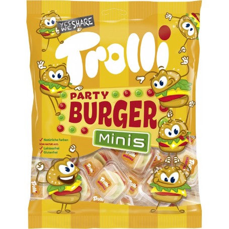 Trolli Bondon glifi aux fruits MINI BURGER, 170 g