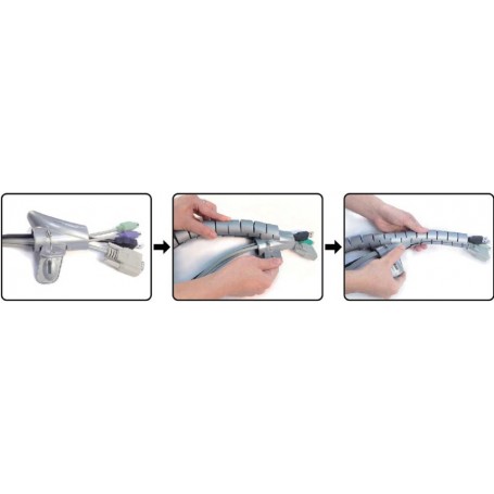 LogiLink Attache-cbles, 1,5 m, diamtre: 25 mm, gris