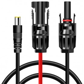LogiLink Cble pour panneau solaire, 1,8 m, noir/rouge