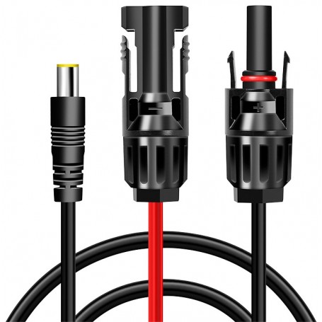 LogiLink Cble pour panneau solaire, 1,8 m, noir/rouge