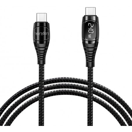 LogiLink Cble de chargement USB 2.0, C-mle - C-mle, 2 m