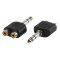 Valueline adapter plug 6.35mm stereo plug to 2 phono sockets