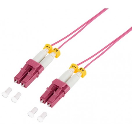 LogiLink Cble patch fibre optique, 2x LC-Duplex, OM4, 2,0 m