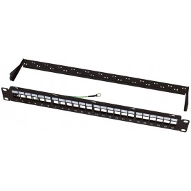 LogiLink Panneau de brassage Keystone 19\", 24 ports, blind