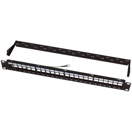LogiLink Panneau de brassage Keystone 19\", 24 ports, blind