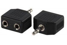 Valueline adapter plug 3.5mm stereo plug to 2 x 3.5mm stereo socket