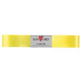 SUSY CARD Ruban cadeau \"double satin\", 15 mm x 3 m, rouge