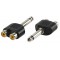 Valueline adapter plug 6.35mm mono plug to double RCA socket