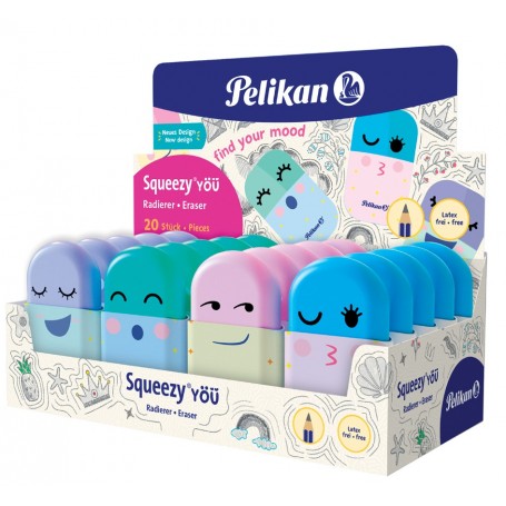 Pelikan Gomme en plastique Squeezy You, en prsentoir