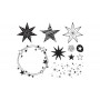 HEYDA Set de tampons motif \"Xmas Patches\", bote fentre
