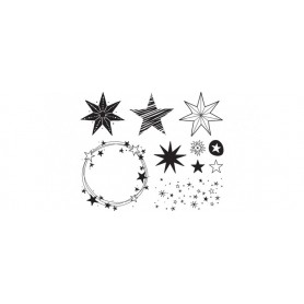 HEYDA Set de tampons motif \"Xmas Patches\", bote fentre