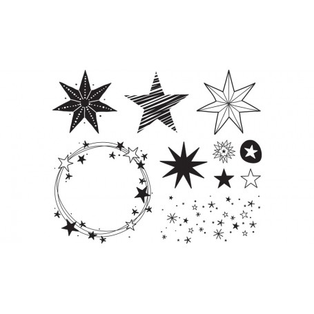 HEYDA Set de tampons motif \"Xmas Patches\", bote fentre