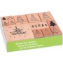 HEYDA Set de tampons motif \"Xmas Patches\", bote fentre
