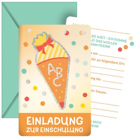 ROTH Folienballon \"Einschulung\", Lnge: 700 mm, orange