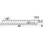 NT Cutter Lame de rechange BA-1400, largeur: 9 mm, argent