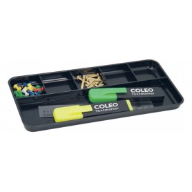 WESTCOTT Plumier, en plastique, 6 compartiments, noir