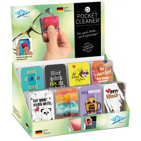 WEDO Brillen-Putztuch PocketCleaner, 32er Display