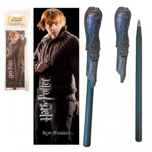 NOBLE COLLECTION - Harry Potter set stylo à bille et marque-page Ron Weasley