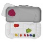 deflecto Palette avec couvercle, gris / blanc