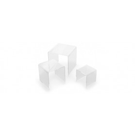 deflecto Podium carr, transparent, set de 3