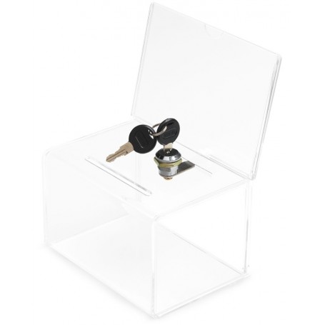deflecto Urne promotionnelle, en acrylique, verrouillable