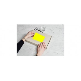 rillprint tiquette fluorescente, 105 x 74 mm, rouge