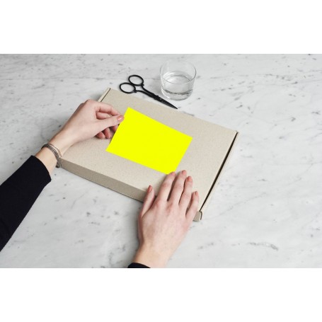 rillprint tiquette fluorescente, 105 x 74 mm, rouge