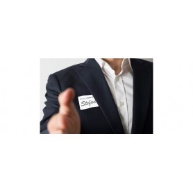rillprint tiquette porte-nom, 80 x 50 mm, blanc