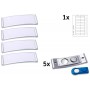 AVERY Zweckform Badge, 68 x 22 mm, set de 5, argent