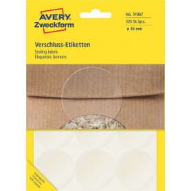 AVERY Zweckform tiquette de fermeture, 18 mm, transparent