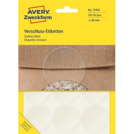 AVERY Zweckform tiquette de fermeture, 18 mm, transparent