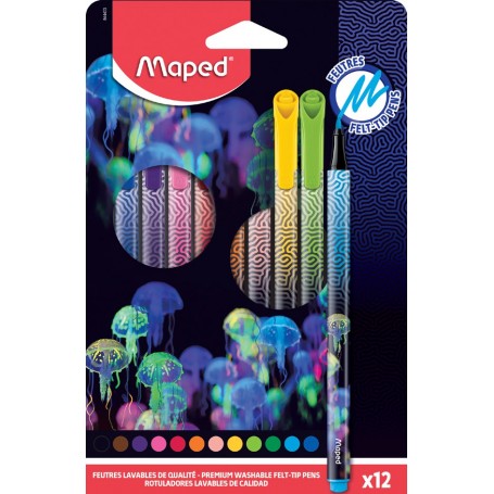 Maped Feutre DEEPSEA PARADISE, tui en carton de 18