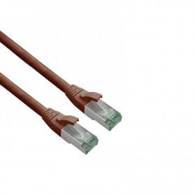 Câble TPE cat 7 RJ45 0,15m marron