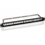 Rack support Keystone 19" 24 ports noir