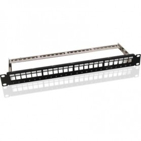 Rack support Keystone 19" 24 ports noir