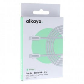 Câble de charge USB-C - Lightning 1m blanc 15W