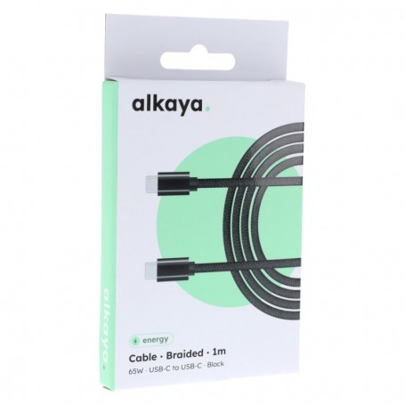 Câble de charge USB-C - Lightning 1m noir 65W