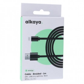 Câble de charge USB-C - Lightning 1m noir 12W