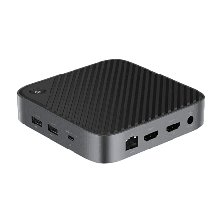 DELTACO USB-C Dockingstation 2xHDMI/RJ45/SD/3.5 VESA 65W