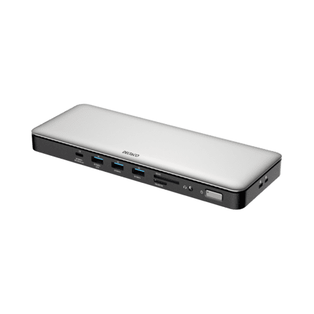 DELTACO USB-C Dockingstation 2xHDMI/DP/USB/RJ45/SD 96W