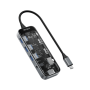 DELTACO USB-C Dockingstation 3xUSB/SD/microSD/2xHDMI/RJ45